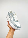 A Bathing Ape Bape Sta Patent Leather White Grey